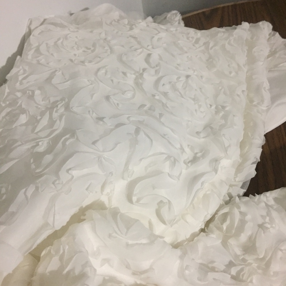 Ruffled Flower Wedding Gown - image 4